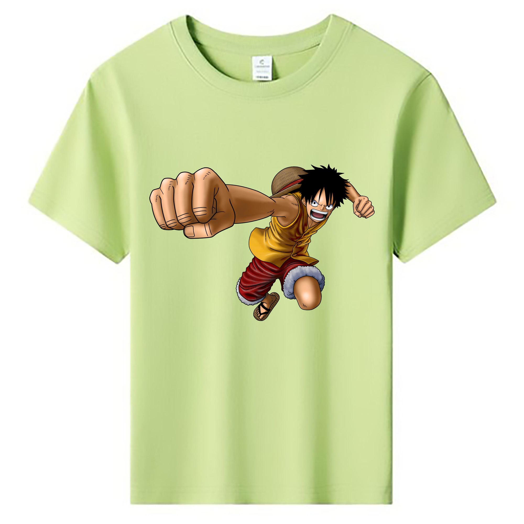 ワンピース モンキー・D・ルフィ ONE PIECE Monkey D. Luffy 綿100％キッズTシャツ（フロントプリント）